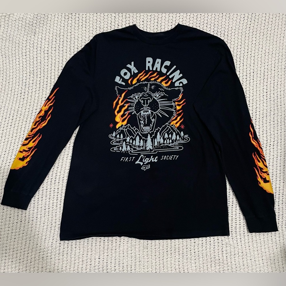 Fox Racing First Light Society "Torrero Drirelease" Men's Long Sleeve Shirt Size